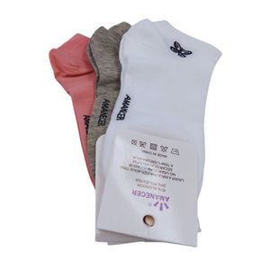 Pack de 3 Medias Tobilleras de Mujer colores Blanco, Gris y Rosa