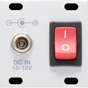 Módulo de Entrada de Energía IntelliJel 2.5mm 3 RU - Conector DC Barrel Jack y Interruptor de Energí
