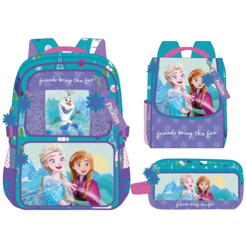 Pack Escolar Mochila Oficio Premium Disney Elsa Ana Frozen - Real Plaza