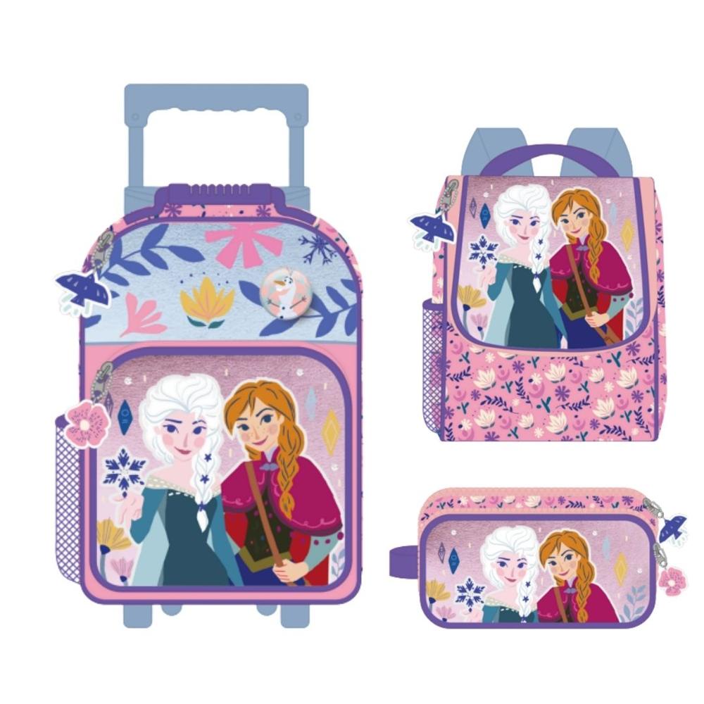 Pack Escolar Maleta Oficio Premium Disney Elsa Ana Hermanas - Real Plaza