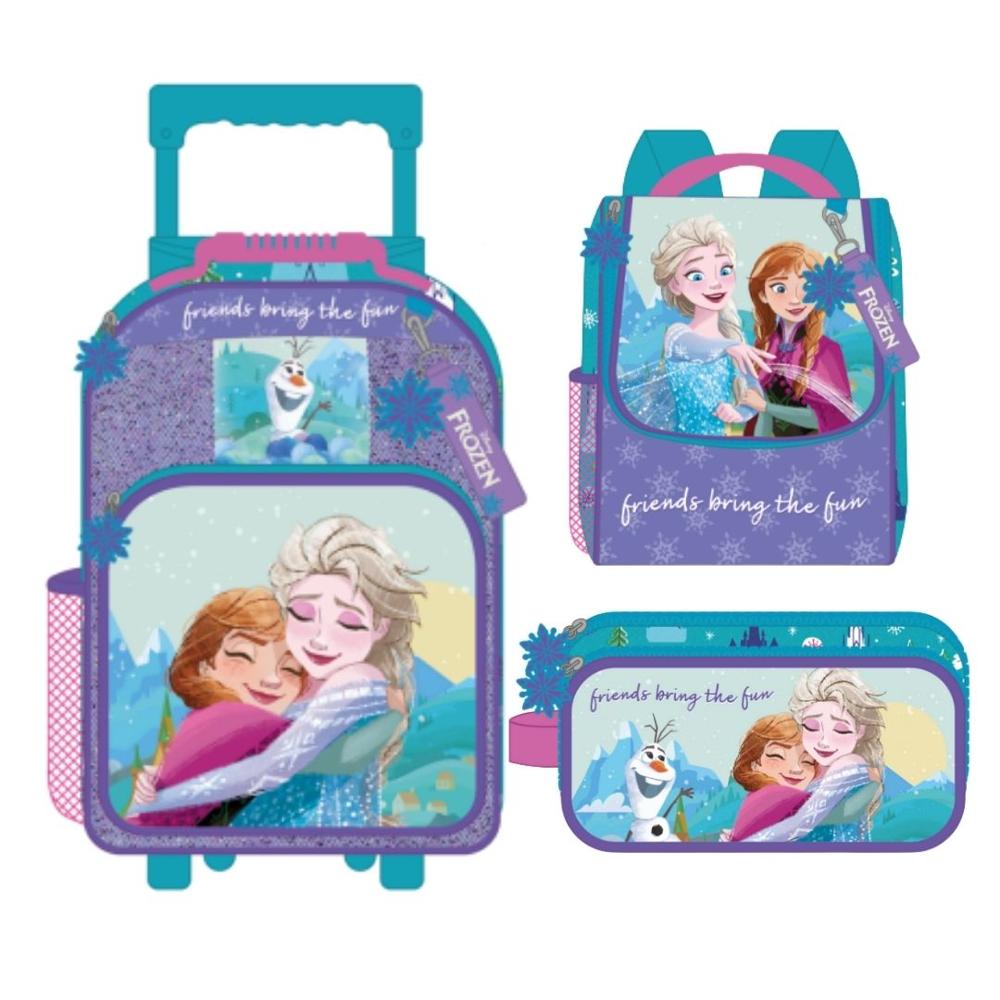 Pack Escolar Maleta Oficio Premium Disney Elsa Ana Frozen - Real Plaza