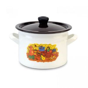 Olla Acero Vitrificado Recta Decorada N°18 – 3.4L 0616180061