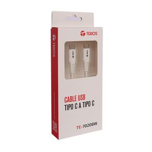Cable Usb Tipo C Teros TE-70208W 100w Color Blanco
