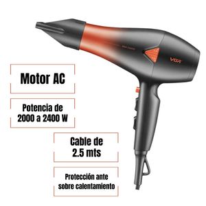 Secadora de Cabello Profesional VGR Motor AC V-455