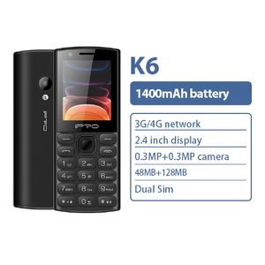 iPro K6 El Celular Básico 4G con Dual SIM Batería Duradera y Doble Camara Negro