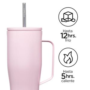 Vaso Corkcicle Acero Inoxidable Coldxl 30 Oz Ppuff Rosado