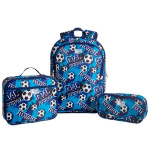 Set Mochila + Lonchera + Cartuchera Footbal CLASS&WORK