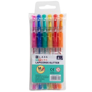 Lapiceros Glitter CLASS&WORK x6un