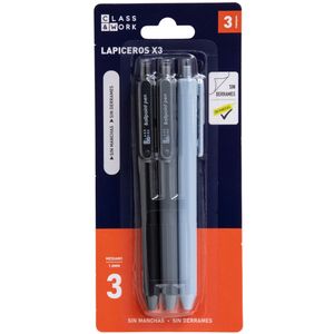 Lapiceros Ball Point Off CLASS&WORK x3un