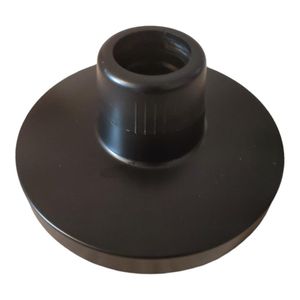 Cabezal de ducha redonda de 11cm ABS Negro Mate con brazo