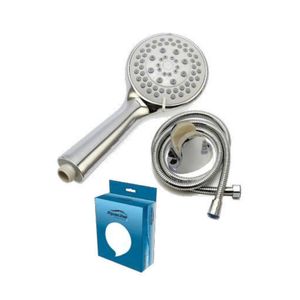 Ducha Teléfono 5 Funciones Moderna de ABS cromado con manguera de acero 150cm