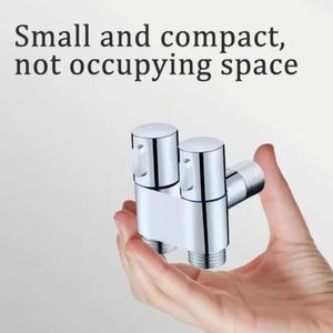 Válvula Doble Angular Bidé con adaptadores de manguera Acero Cromado