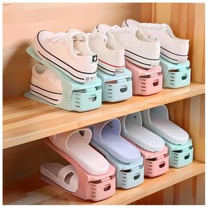 Set de 10 Organizadores de Zapatos de altura ajustable verde