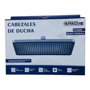 Cabezal Ducha Española Rectangular 30x20cm con Brazo de 40cm