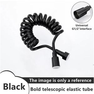 Manguera para Bidé de ducha extensible en negro mate