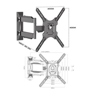 Rack Movible Para Tv Doble Brazo  32 a 60 Pulgadas