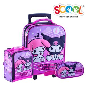 Set Maleta Escolar Scool Magic My Melody y Kuromi Oficio