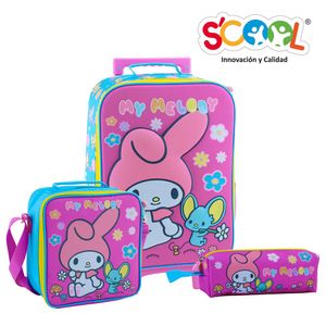 Set Maleta Escolar Scool Kombat My Melody Oficio