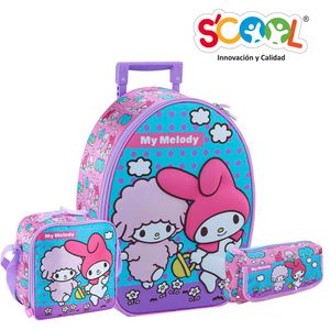 Set Maleta Escolar Scool Ranger My Melody Oficio