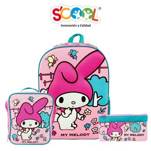 Set Mochila Scool Ranger Sanrio My Melody Oficio