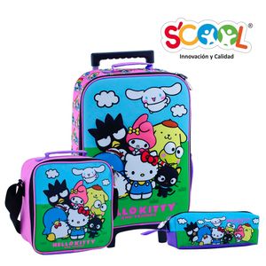 Set Maleta Escolar Scool Kombat Hello Kitty and Friends Oficio