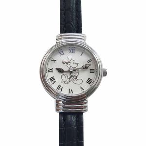 Reloj Mujer Disney Mickey Mouse Vintage Analógico Caja de Plata - Piel