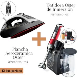 BATIDORA OSTER DE INMERSIÓN + PLANCHA AEROCERAMICA OSTER