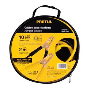 Cables pasa Corrientes 10AWG 2M 125A Truper 22807