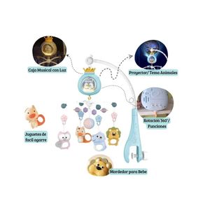 Móvil Musical para Cuna con Proyección de Luces