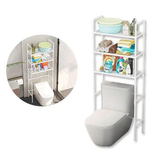 Estante Organizador Multiusos para Lavadora Baño de 3 Niveles 155x47x25cm Blanco
