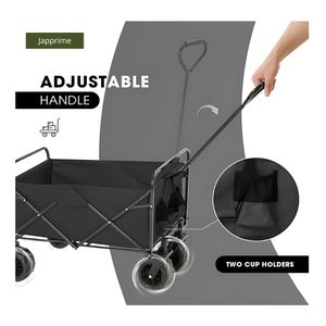 Carro de Carga Plegable Multiusos con Guiador Chic Negro
