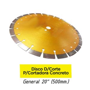 Disco de Corte para Cortadora Concreto General 20" (500mm)
