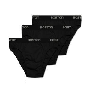 Pack x3 Trusas Hombre Bikini Color Negro Talla L