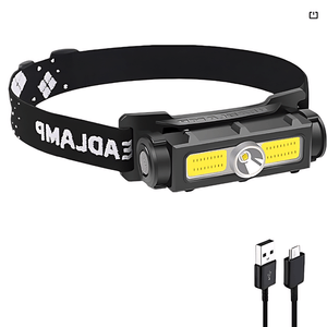 Linterna frontal recargable de 8000 lúmenes LED COB súper brillante