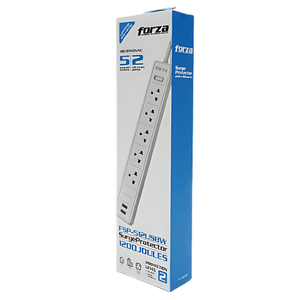 Supresor De Picos Forza Blanco Fsp-512usbw 5tomas 2usb 220v