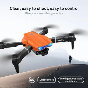 DRONE E99 CON DOBLE CAMARA 4K NARANJA