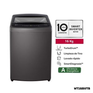 Lavadora LG TURBODRUM 16 KG Carga Superior Negro Claro WT16BVTB