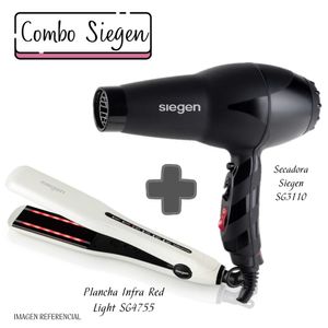 Combo Siegen Plancha Alisadora Infra Red SG4755 + Secadora Siegen SG3110