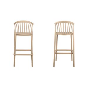 Silla Alta de Bar Vima Beige
