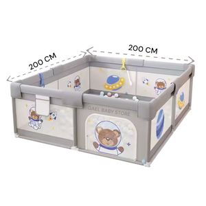 Corral Grande Centro de Actividades para Bebés y Niños Diseño Oso Astronauta