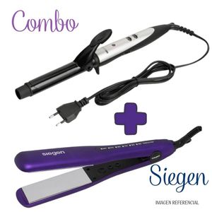 Combo Siegen Plancha Alisadora SG4750 + Rizador Siegen SG2411 de 25mm