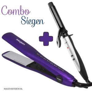 Combo Siegen Plancha Alisadora SG4750 + Rizador Siegen SG2411 de 25mm