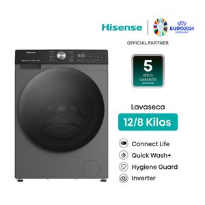 Lavaseca HISENSE 12Kg/8Kg Carga Frontal WD3S1243BT Tatanium Gray