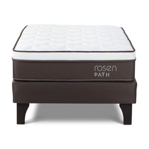 Cama Europea Path 1.5 Plazas Café + 1 Almohada