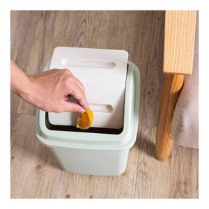 Papelera Elegante Vintage Con tapa Abatible Multiuso Celeste