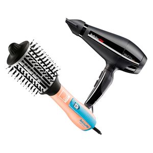 Combo BabylissPRO Cepillo Eléctrico de Aire Caliente BNTHBPE250PE y Secador Black Magic B6400PE