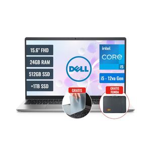 Laptop Dell  3520 Intel Core i5 24GB RAM 512GB SSD y 1TB SSD 15.6 FHD FreeDOS HKG7524G1TF