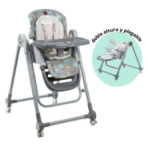 SIlla de Comer Altura Regulable 2 en 1 GRAVY -Gris