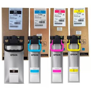 Kit Tinta Epson T11A Cian Magenta Amarillo T11B Negro WF C5810