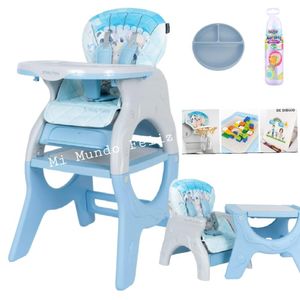Silla de Comer para Bebe 3 en 1 Zoo Celeste